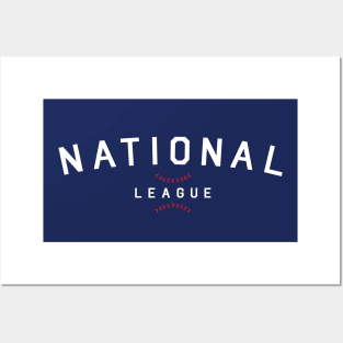 National League Baseball white Posters and Art